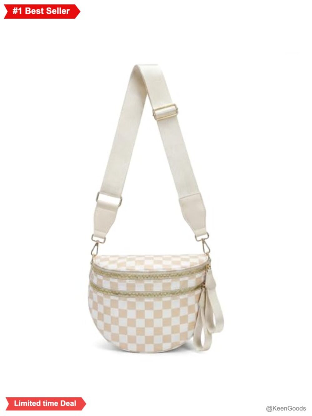 Jooniter Womens Nylon Crossbody Bag Adjustable Strap Fanny Pack Sling Purse